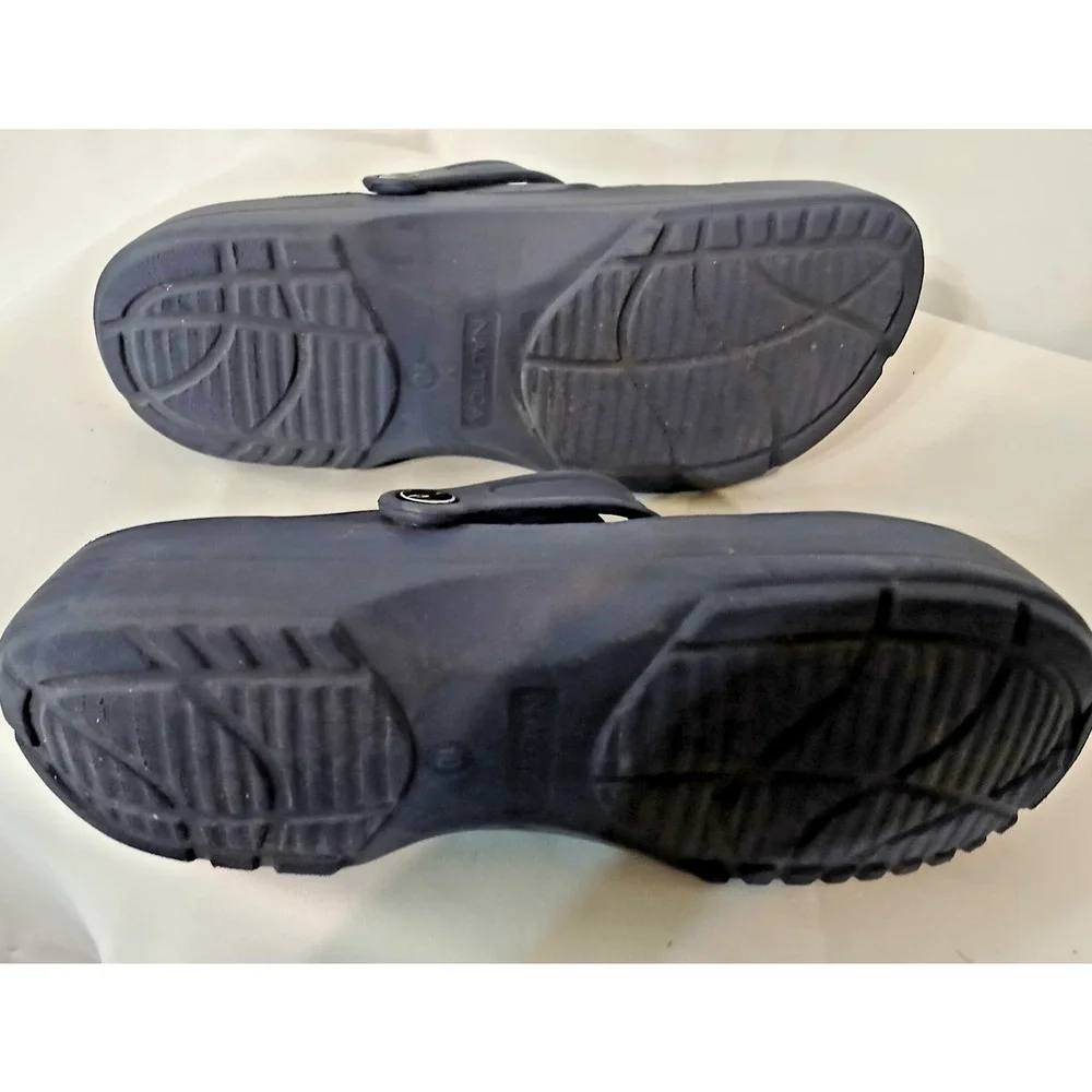 Nautica River Edge Clogs (Croc Style) Comfortable Navy Men’s Size 10 Heel Strap